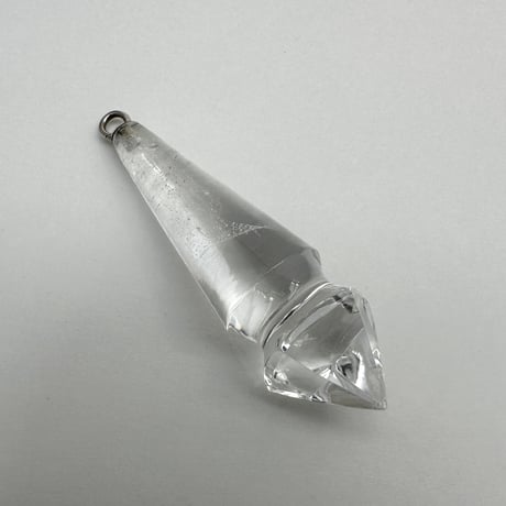【ガネッシュヒマール産】天然ヒマラヤ水晶"手磨き加工"ペンデュラム(カット)/Ganesh Himal Himalayan Quartz Pendulum(Cut)