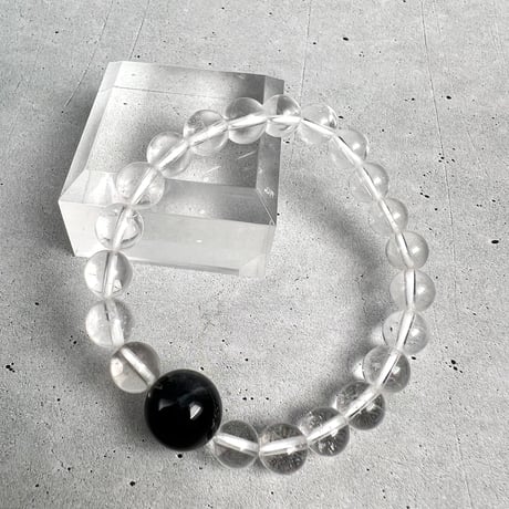 【デザインブレスレット】ガネッシュヒマール天然ヒマラヤ水晶デザインブレスレット/Ganesh Himal Himalayan Quartz Design Bracelet