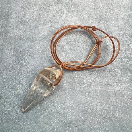 【ガネッシュヒマール産】天然ヒマラヤ水晶ペンダント⑥/GaneshHimal Natural Himalayan Quartz Pendant