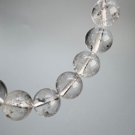 【カイラス産】"手磨き加工"天然ヒマラヤ水晶ブレスレット(10mm内径15cm)②/Kailash Himalayan Quartz Bracelet