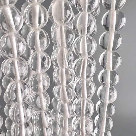 【ガネッシュヒマール産】天然ヒマラヤ水晶ビーズ8mm 【不揃いビーズ】連材/Ganesh Himal Himalayan Quartz  Beads