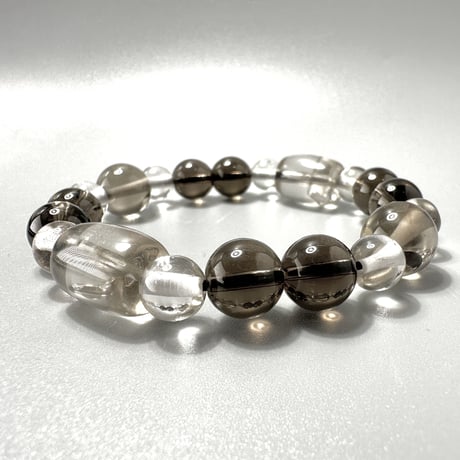 ガウリシャンカール産天然ヒマラヤスモーキークォーツ デザインブレスレット⑤ Gaurishankar SmokyQuartz Design Bracelet