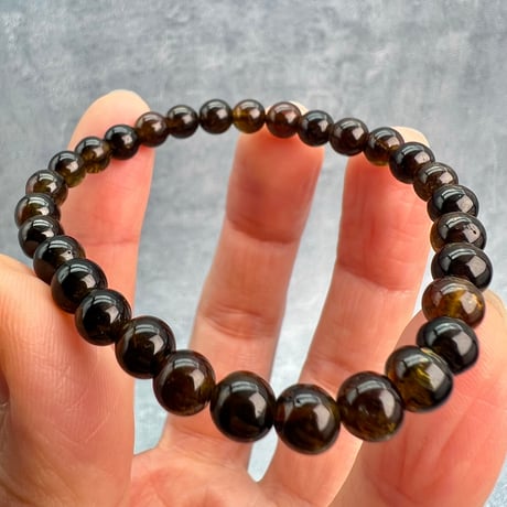 ネパール産🇳🇵ヒマラヤドラバイトトルマリン ブレスレット5.8mm内径15Nepal Himalayan dravite tourmaline Bracelet