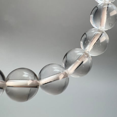 【ガネッシュヒマール産】天然ヒマラヤ水晶"ハート"デザインブレスレット③/Ganesh Himal Himalayan Quartz Design Bracelet