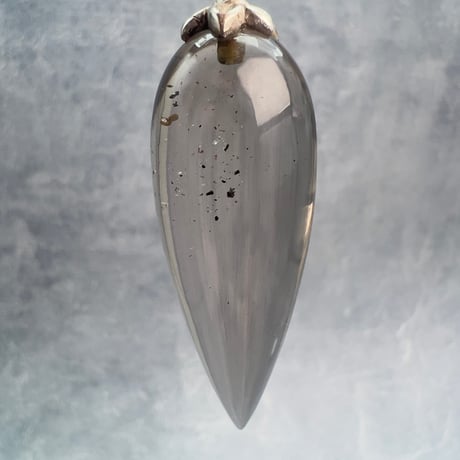 【ガウリシャンカール産】天然ヒマラヤスモーキークォーツ"手磨き加工"ペンダント/ペンデュラム/Gauri Shankar Himalayan Smoky Quartz pendant Pendulum