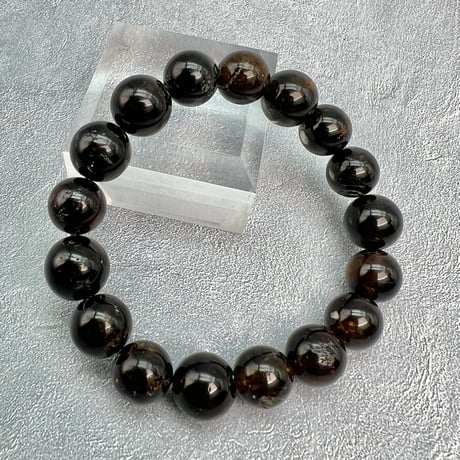 ネパール産🇳🇵ヒマラヤドラバイトトルマリン ブレスレット11~12mm内径16/Nepal Himalayan dravite tourmaline Bracelet