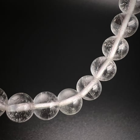 【アンナプルナ産】"手磨き加工"天然ヒマラヤ水晶ブレスレット8mm内径17cm/Annapurna Himalayan Quartz  Bracelet