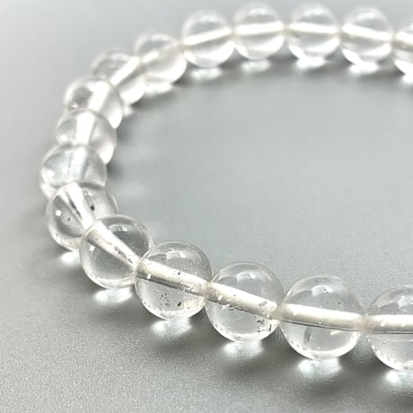 ガネーシュヒマール産天然ヒマラヤ水晶ブレスレット8mm内径17cm/Ganesh Himal Himalayan Quartz Bracelet