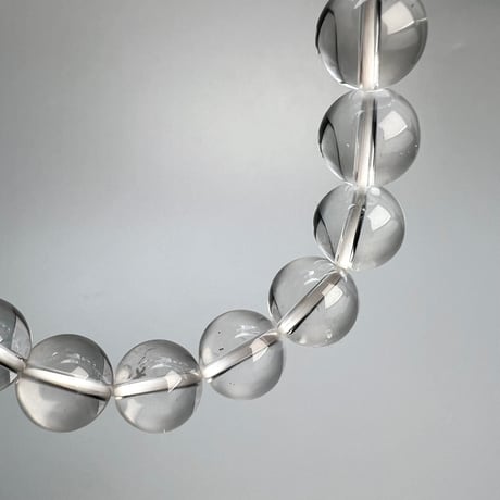 【ハイクオリティー】ガネッシュヒマール産天然ヒマラヤ水晶ブレスレット10mm内径15cm/High Quality Ganesh Himal Himalayan Quartz Bracelet