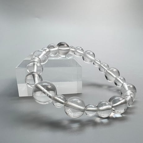 【アンナプルナ産】"手磨き加工"天然ヒマラヤ水晶ブレスレット/Annapurna Himalayan Quartz  Bracelet