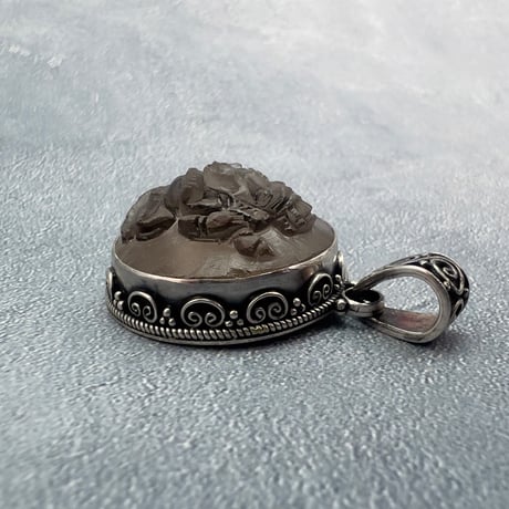 【ガウリシャンカール産】天然ヒマラヤスモーキークォーツ"ガネーシャ様"ペンダントトップ①/Gaurishankar Himalayan Smoky Quartz "Ganesha" pendant