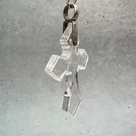 【ガネッシュヒマール産】天然ヒマラヤ水晶クロスペンダントトップ⑦/Ganesh Himal Himalayan Quartz Cross Pendant Top