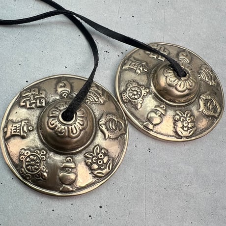 【ティンシャ】アスタマンガル②(約6.7cm)/Tingsha "Ashtamangala"/Tingsha "Ashtamangala"