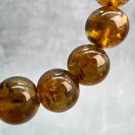 ネパール産🇳🇵ハニートルマリンブレスレット9mm内径16/Nepal Honey Tourmaline Bracelet