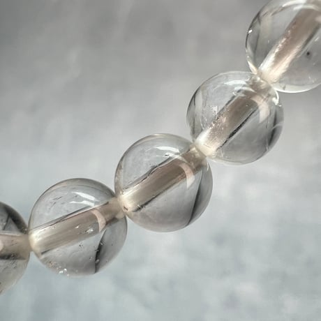 【ガネッシュヒマール産】天然ヒマラヤ水晶ブレスレット6mm内径18cm/Ganesh Himal Himalayan Quartz Bracelet