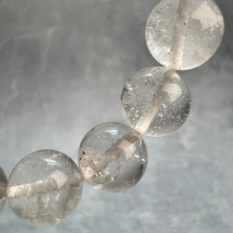 【ガネッシュヒマール産】天然ヒマラヤ水晶ブレスレット10mm内径16cm-B/Ganesh Himal Himalayan Quartz Bracelet