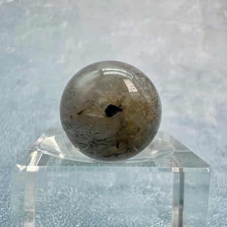 【ガネッシュヒマール産】アクチノライトイン天然ヒマラヤ水晶ビーズ③/Ganesh Himal Actinolite in Himalayan Quartz beads