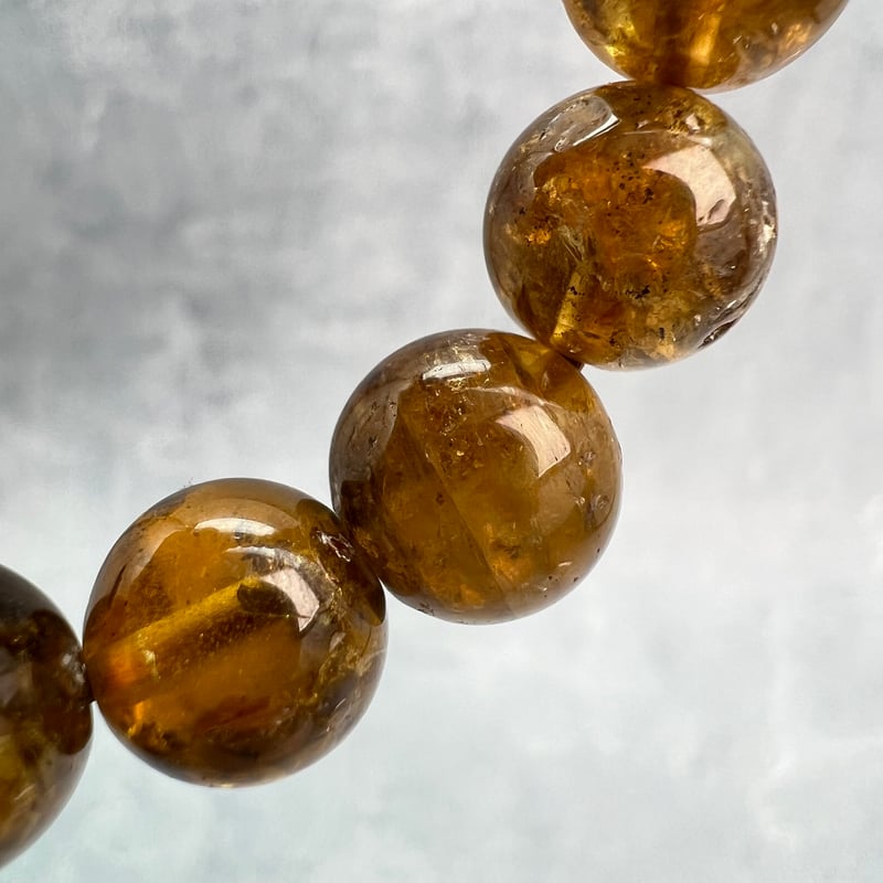 ネパール産🇳🇵ハニートルマリンブレスレット10mm内径15/Nepal Honey