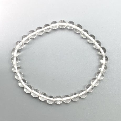 【ガネッシュヒマール産】天然ヒマラヤ水晶ブレスレット6mm内径17cm/Ganesh Himal Himalayan Quartz Bracelet