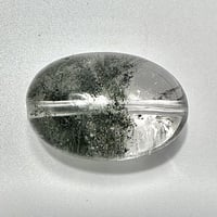 【ガネッシュヒマール産】クローライトイン天然ヒマラヤ水晶オーバルビーズ/Ganesh Himal Chlorite in Himalayan Quartz