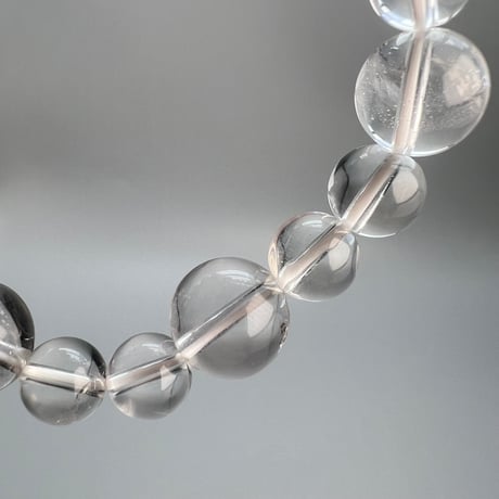 【カイラス産】"手磨き"天然ヒマラヤ水晶デザインブレスレット/Kailash Himalayan Quartz Design Bracelet