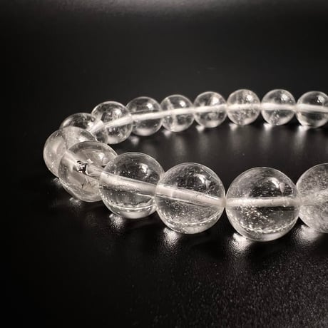 【アンナプルナ産】"手磨き加工"天然ヒマラヤ水晶ブレスレット④10mm内径17cm/Annapurna Himalayan Quartz  Bracelet