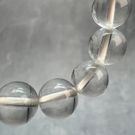 【ガネッシュヒマール産】天然ヒマラヤ水晶ブレスレット8mm内径18cm/Ganesh Himal Himalayan Quartz Bracelet