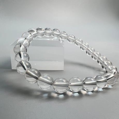 【ハイクオリティー】ガネッシュヒマール産天然ヒマラヤ水晶ブレスレット8mm内径18cm/High Quality Ganesh Himal Himalayan Quartz Bracelet