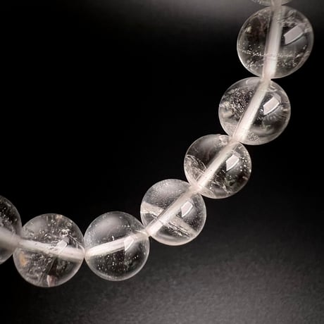 【アンナプルナ産】"手磨き加工"天然ヒマラヤ水晶ブレスレット④10mm内径17cm/Annapurna Himalayan Quartz  Bracelet