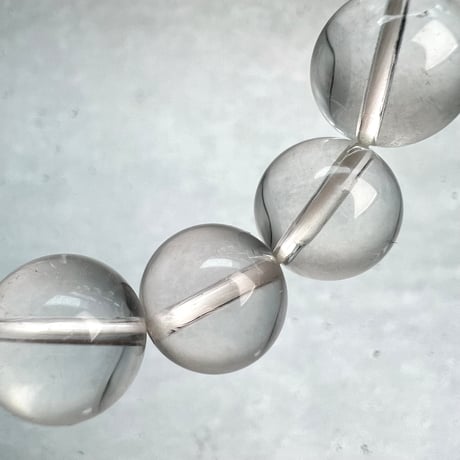 【カイラス産】"手磨き"天然ヒマラヤ水晶ブレスレット12mm内径16cm/Kailash Himalayan Quartz Bracelet