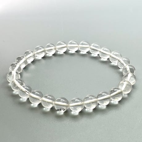 ガネーシュヒマール産天然ヒマラヤ水晶ブレスレット8mm内径17cm/Ganesh Himal Himalayan Quartz Bracelet
