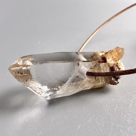 【ガネッシュヒマール産】リモナイトイン天然ヒマラヤ水晶ペンダント/GaneshHimal Limonite in Natural Pendant