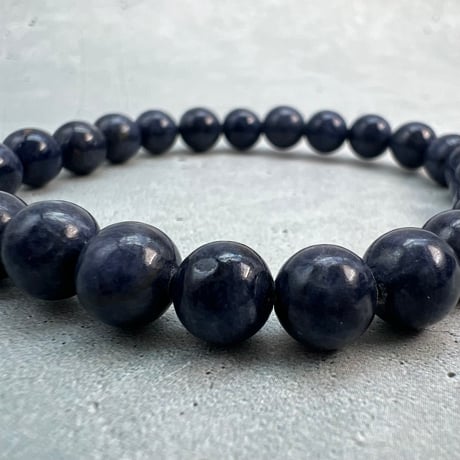【天然サファイア】ブレスレット(7mm/内径15cm)①/Sapphire Bracelet