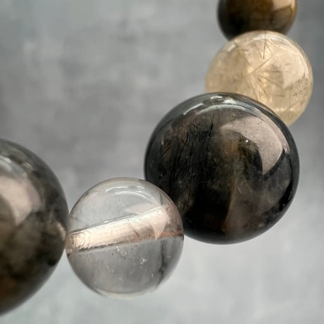 【デザインブレスレット】ガネッシュヒマール×カイラス天然ヒマラヤ水晶デザインブレスレット/Ganesh Himal×Kailash Himalayan Quartz Design Bracelet