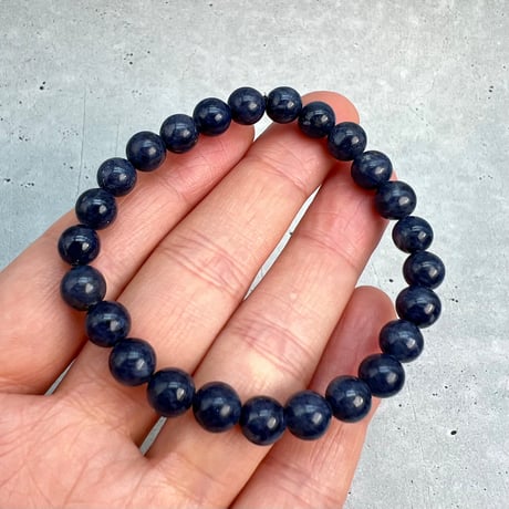 【天然サファイア】ブレスレット(7mm/内径15cm)①/Sapphire Bracelet