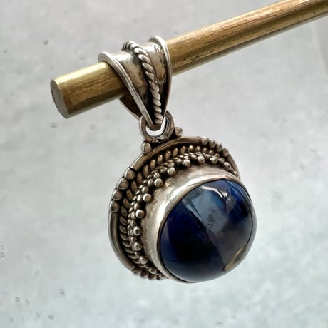 ネパール産天然ヒマラヤカイヤナイトS/V925ペンダントトップ/NEPAL Himalayan Kyanite Pendant Top
