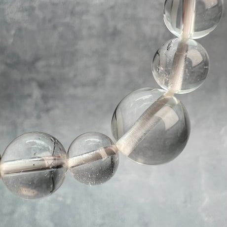 【ガネッシュヒマール産】"手磨き"天然ヒマラヤ水晶ブレスレット/Ganesh Himal Himalayan Quartz Bracelet