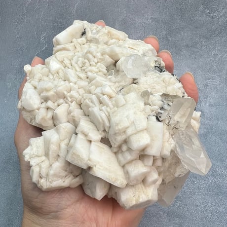【大特価】ガネッシュヒマール産曹長石&クローライトイン天然ヒマラヤ水晶/Ganesh Himal Feldspar&Chlorite in Himalayan Quartz