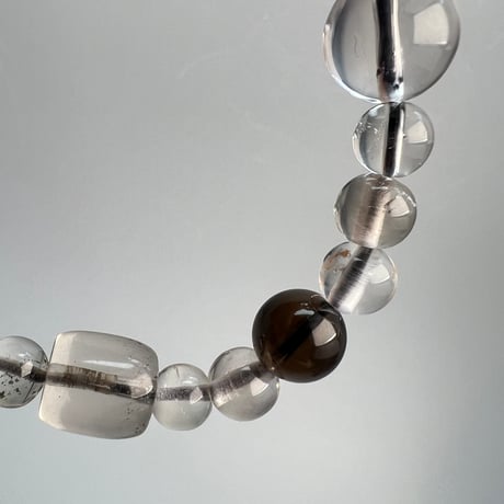 【デザインブレスレット】ガウリシャンカール産天然ヒマラヤスモーキークォーツ/Gaurishankar Smoky Quartz Design Bracelet