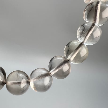 【デザインブレスレット】天然ラリマー×"手磨き加工"ガウリシャンカール産スモーキークォーツ/Larimer×GauriShankar Smoky Design Bracelet