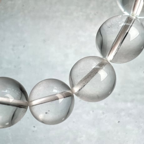 【カイラス産】"手磨き"天然ヒマラヤ水晶ブレスレット12mm内径16cm/Kailash Himalayan Quartz Bracelet