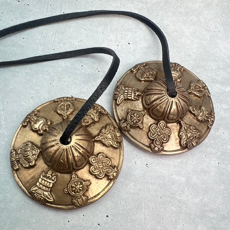 【ティンシャ】アスタマンガル(7cm)/Tingsha "Ashtamangala"
