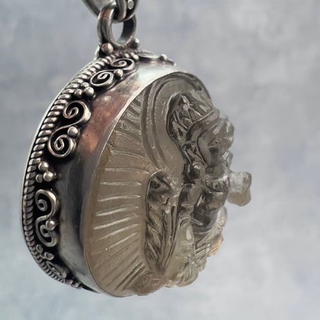 【ガウリシャンカール産】天然ヒマラヤスモーキークォーツ"グリーンターラ様"ペンダントトップ②/Gaurishankar Himalayan Smoky Quartz "Green Tara"