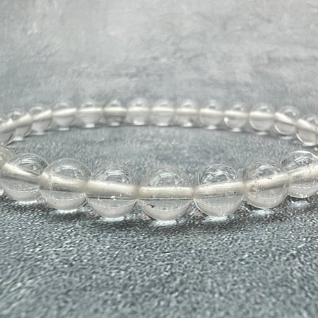 【ガネッシュヒマール産】天然ヒマラヤ水晶ブレスレット6mm内径16cm/Ganesh Himal Himalayan Quartz