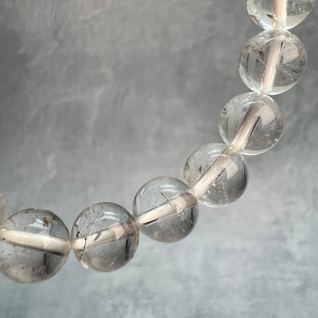【ガネッシュヒマール産】天然ヒマラヤ水晶ブレスレット8mm内径15cm②/Ganesh Himal Himalayan Quartz Bracelet