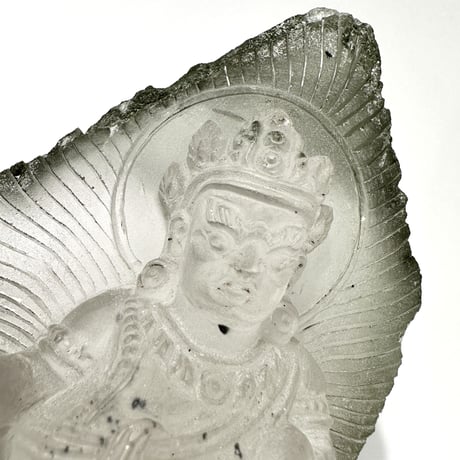 【ガネッシュヒマール産】クローライトイン天然ヒマラヤ水晶 "クベーラ"仏像/Ganesh himal Chlorite in himalayan quartz  "kuber"