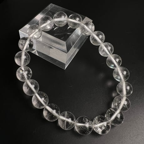 【アンナプルナ産】"手磨き加工"天然ヒマラヤ水晶ブレスレット③10mm内径17cm/Annapurna Himalayan Quartz  Bracelet