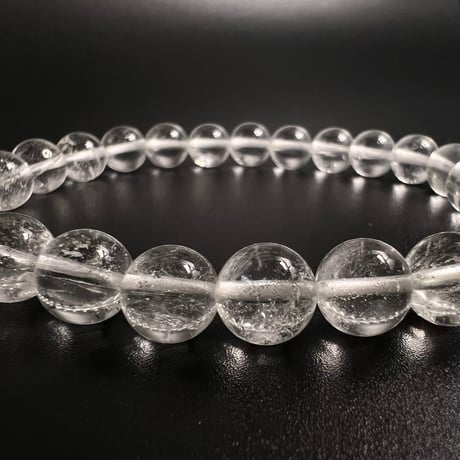 【アンナプルナ産】"手磨き加工"天然ヒマラヤ水晶ブレスレット8mm内径17cm/Annapurna Himalayan Quartz  Bracelet