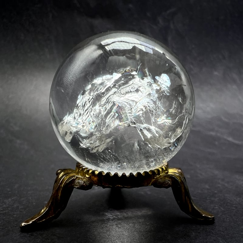 ヒマラヤ水晶 ガネッシュヒマール レインボークォーツ ガネッシュヒマール産】ナチュラルレインボー天然ヒマラヤ水晶丸玉