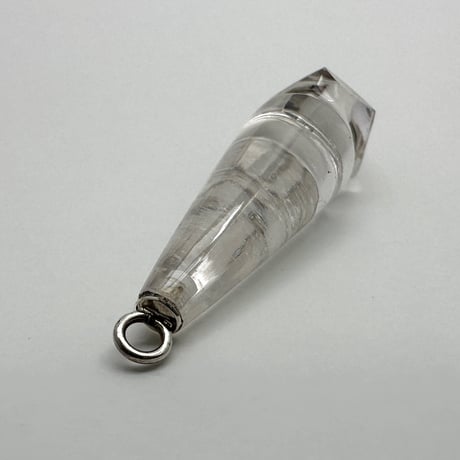 【ガネッシュヒマール産】天然ヒマラヤ水晶"手磨き加工"ペンデュラム(カット)/Ganesh Himal Himalayan Quartz Pendulum(Cut)